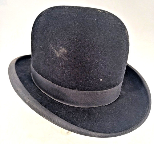 Ancien chapeau melon noir - ancien,