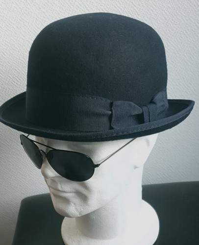 Chapeau melon laine couleur - melon,